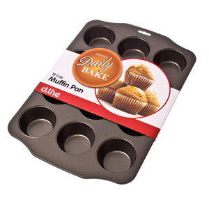 Daily Bake 12 Cup Non Stick Muffin Pan