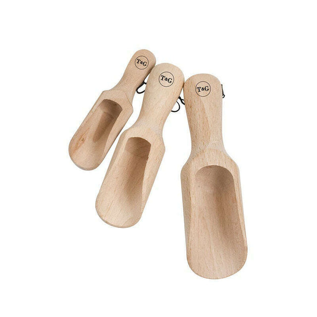 T&G Set of 3 Beechwood Scoops