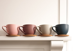 Ladelle 350ml Abode Terracotta Textured Porcelain Mug & Coaster - Have To Have It NZ