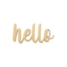 Load image into Gallery viewer, Wooden Champagne Gold Hello Magnet - Have To Have It NZ