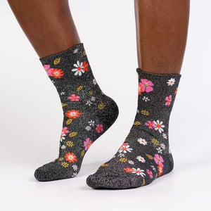 Flower Power Sock It To Me Women's Turn Cuff Crew Socks - Have To Have It NZ