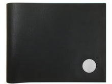 Load image into Gallery viewer, Stewart Stand Black &amp; Ice Blue Leather &amp; Stainless Steel Wallet