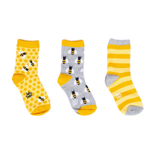 Load image into Gallery viewer, Sock It To Me Bees Knees Kids Crew Socks - Pack of 3 - Have To Have It NZ