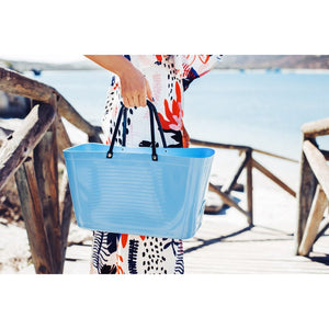 Blue eco plastic hinza bag