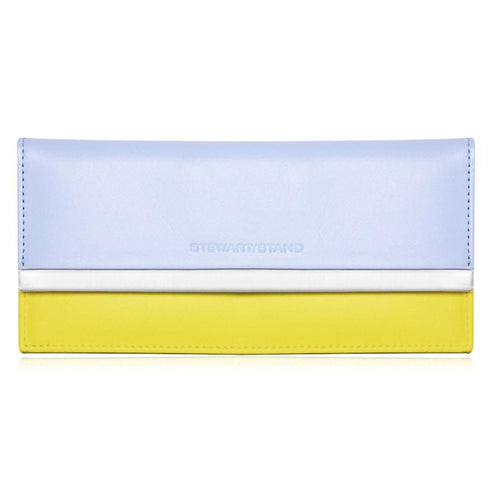 Stewart Stand Yellow & Periwinkle RFID Leather Clutch Wallet - Have To Have It NZ