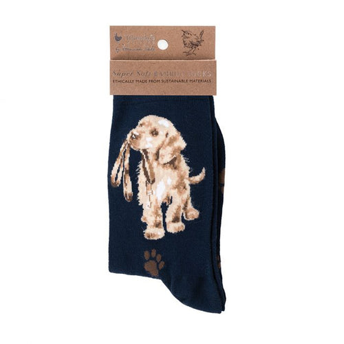 Wrendale 'Hopeful Puppy' Labrador Socks & Gift Bag - Have To Have It NZ